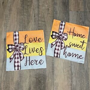 Decorative Pillow Covers with Bow Design